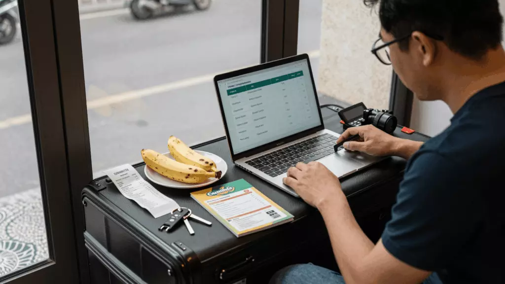 a Vietnamese woman in her late 20s working through So sánh
