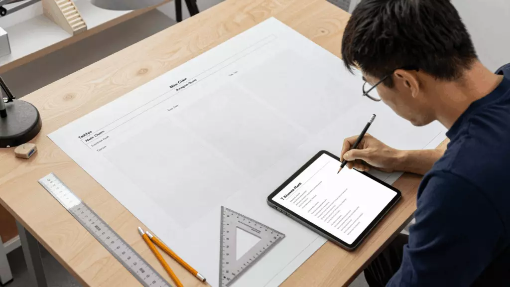 a Chinese woman in her late 20s working through 计划