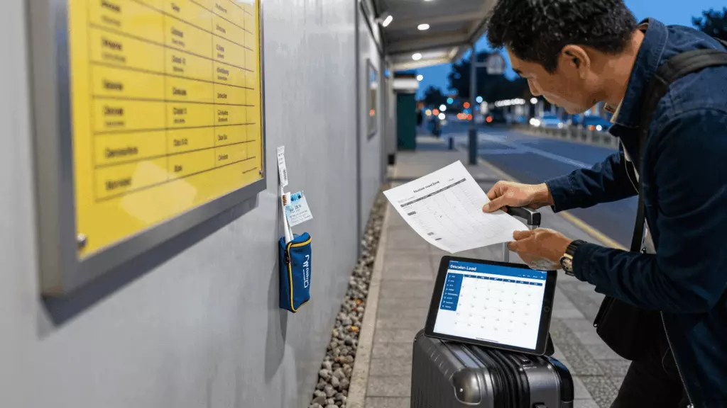a Chinese woman in her late 20s reviewing an IELTS online course workflow
