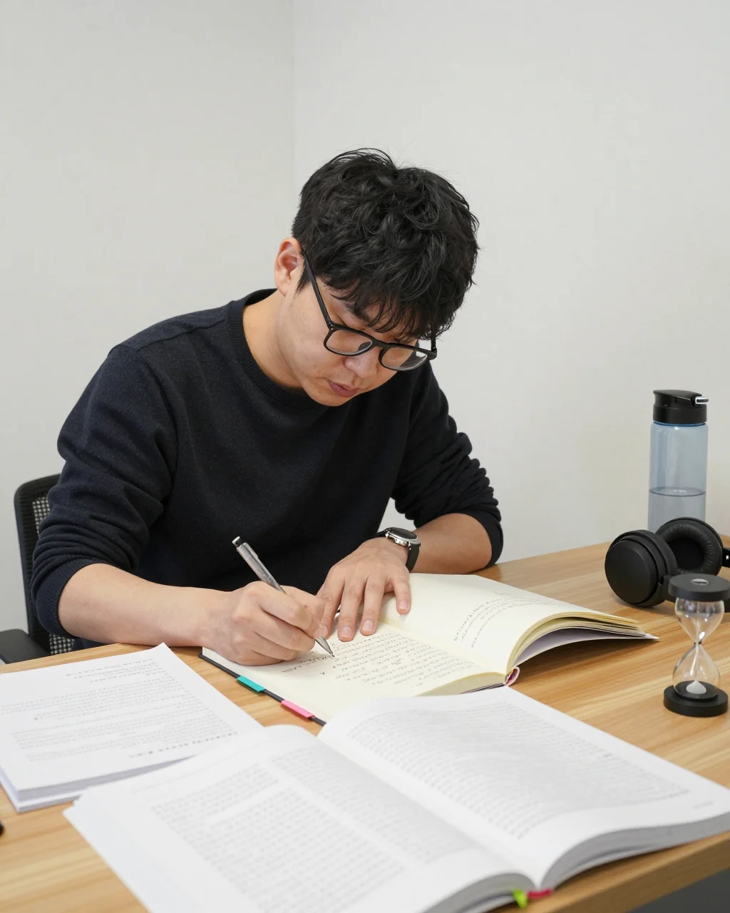 목표 점수 계획과 온라인 코스 옵션을 비교하는 IELTS 학습자