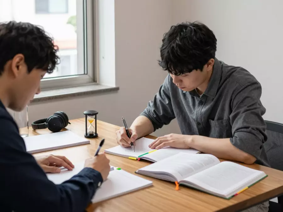 강조된 추세와 선택된 데이터 포인트가 포함된 IELTS Academic Task 1 차트